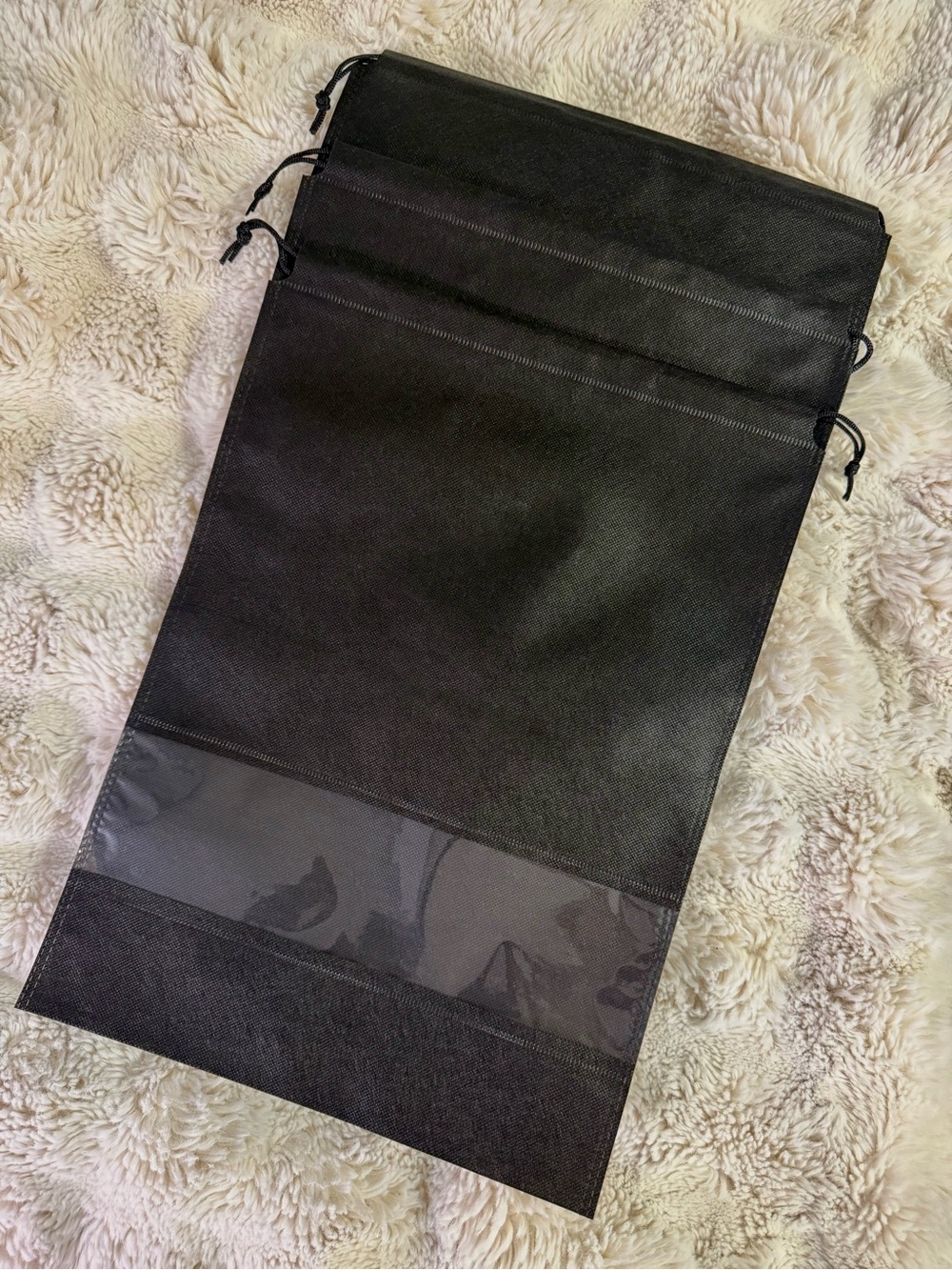 3 Black Travel Storage Organizer Bags